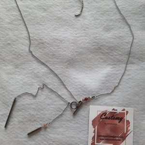 STAINLESS STEEL SILVER PENDANT WITH 24" NECKLACE